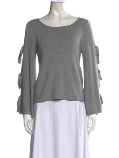 Pre-owned Milly Crew Neck Sweater In Gray