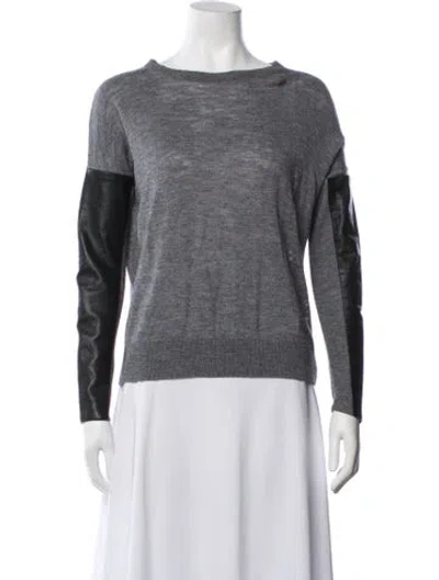 Pre-owned Milly Crew Neck Sweater In Grey