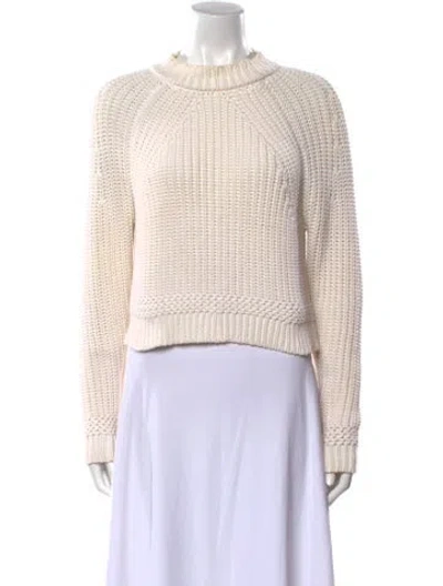Pre-owned Milly Crew Neck Sweater In Neutral