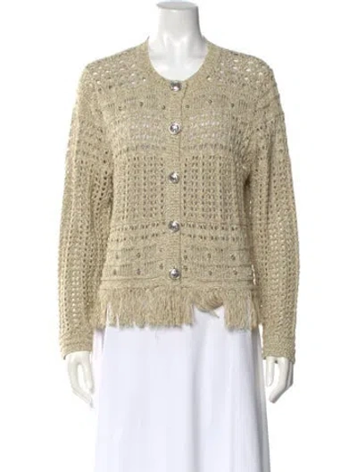 Pre-owned Milly Crew Neck Sweater In Neutral