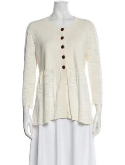 Pre-owned Milly Crew Neck Sweater In Neutral