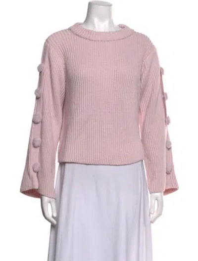 Pre-owned Milly Crew Neck Sweater In Pink