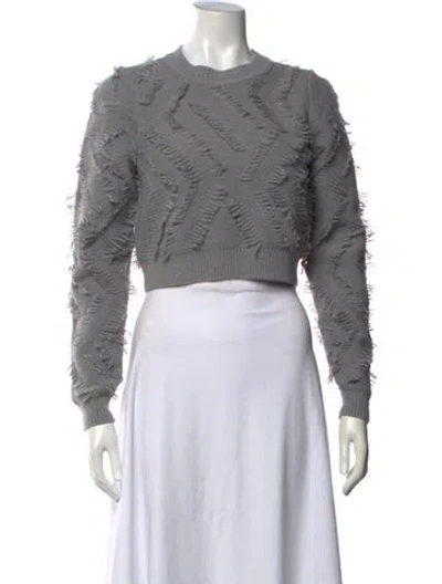 Pre-owned Milly Crew Neck Sweater W/ Tags In Grey