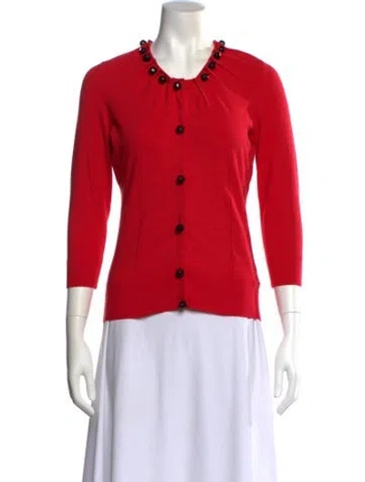 Pre-owned Milly Crew Neck Sweater W/ Tags In Orange