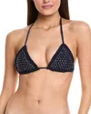 Milly Crochet Bikini Top In Blue