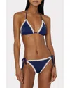 Milly Crocheted Trim Tie Side Bottom In Blue