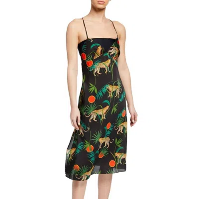 Milly Cross Back Bias Dress Cover Up In Multi In Black
