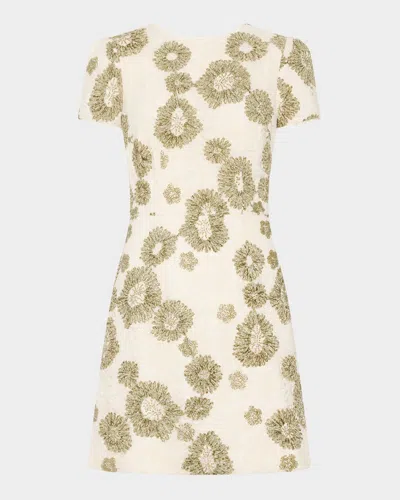 Milly Illy Daisy Embroidered Mini Dress In Multi