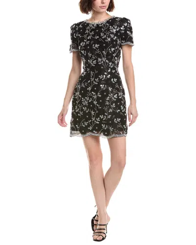Milly Daisy Silver Star Sequins Dress In Multi