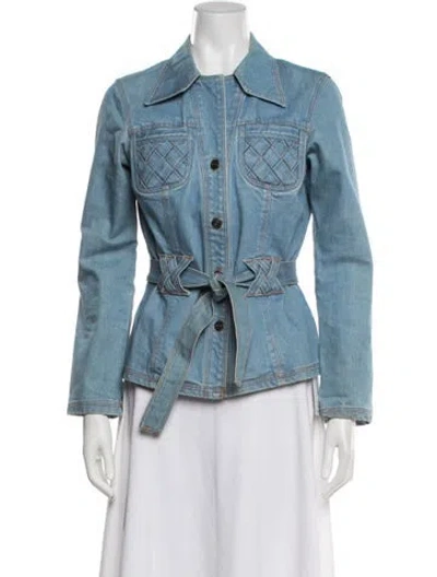 Pre-owned Milly Denim Jacket In Blue