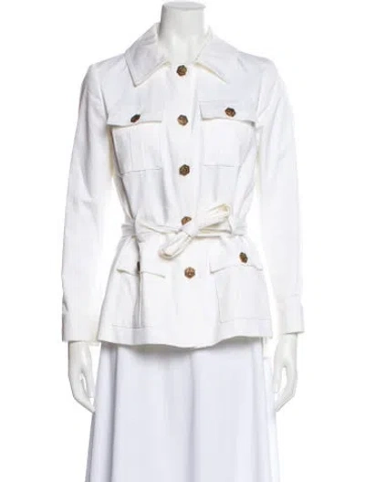 Pre-owned Milly Denim Jacket In White