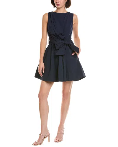 MILLY MILLY DRAPED POPLIN MINI DRESS