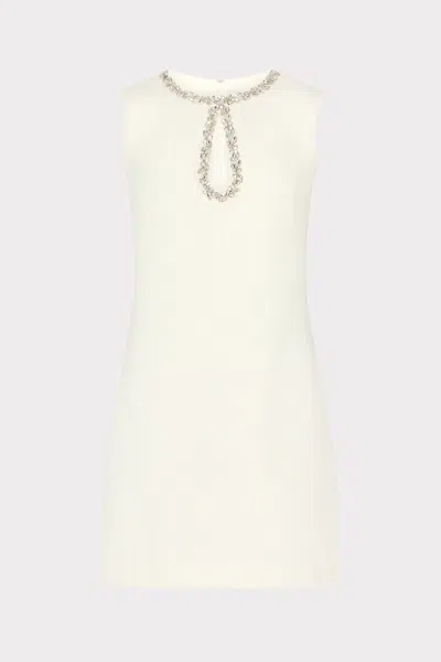 Milly Eden Boucle Mini Dress In White