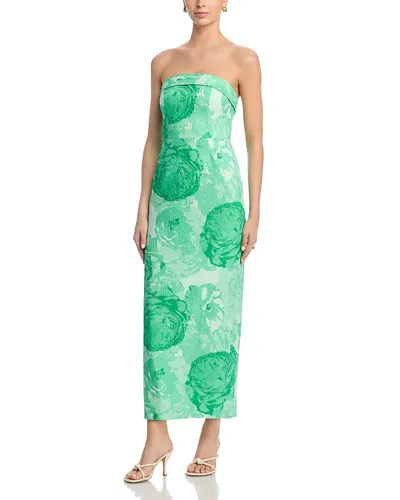 Milly Ella Jacquard Maxi Dress In Green