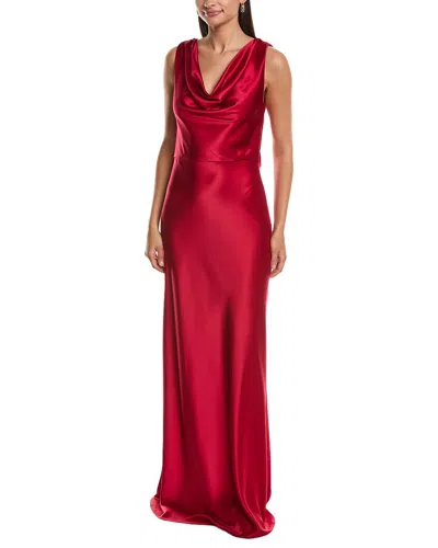 Milly Elsa Satin Cowl In Red