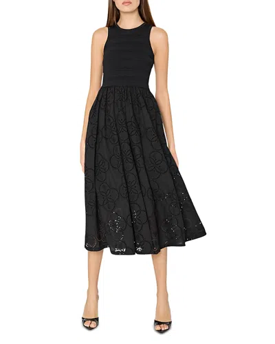 MILLY EMBROIDERED EYELET DRESS
