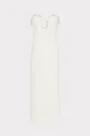 Milly Eden Cutout Embellished Tweed Mini Dress In Ecru