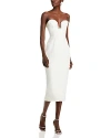Milly Eden Cutout Embellished Tweed Mini Dress In Ecru