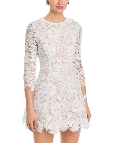 Milly Emmie Lace Mini Dress In White
