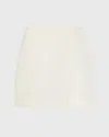 Milly Evalyn Crepe Skort In Ecru