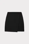 Milly Evalyn Crepe Skort In Black