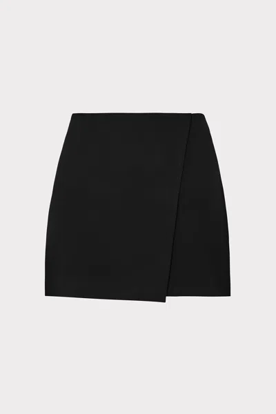 Milly Evalyn Crepe Skort In Black