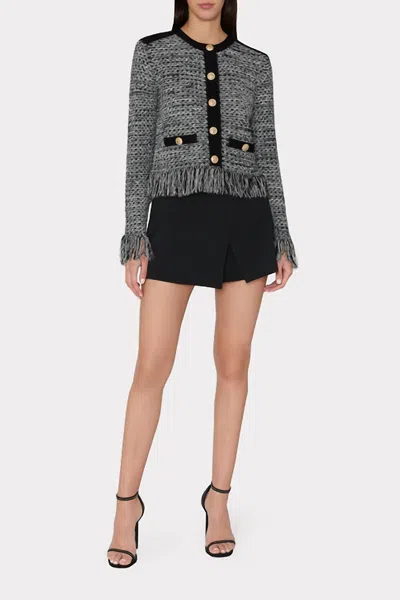 Milly Evalyn Crepe Skort In Black