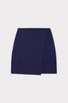 Milly Evalyn Crepe Skort In Navy