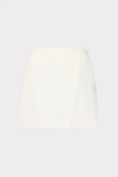Milly Evalyn Crepe Skort In White