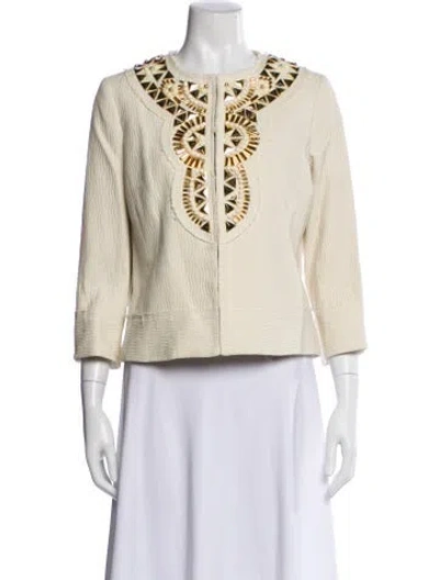 Pre-owned Milly Evening Jacket In Neutral