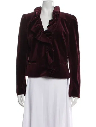 Pre-owned Milly Evening Jacket W/ Tags In Burgundy
