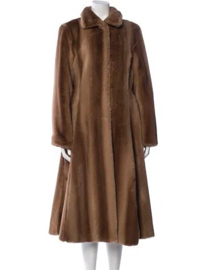 Pre-owned Milly Faux Fur Coat In Brown