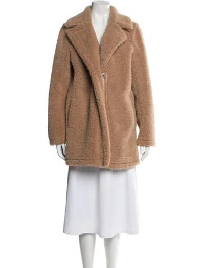 Pre-owned Milly Faux Fur Faux Fur Coat In Neutral
