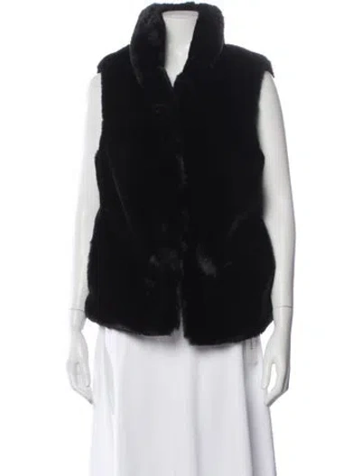 Pre-owned Milly Faux Fur Faux Fur Coat W/ Tags In Black