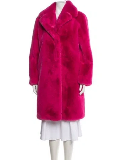 Pre-owned Milly Faux Fur Faux Fur Coat W/ Tags In Pink