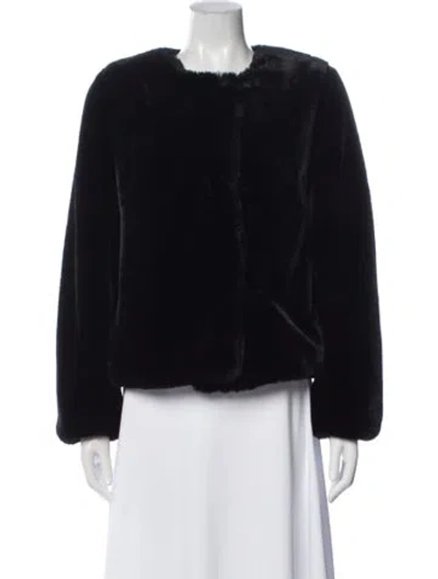 Pre-owned Milly Faux Fur Jacket In Black