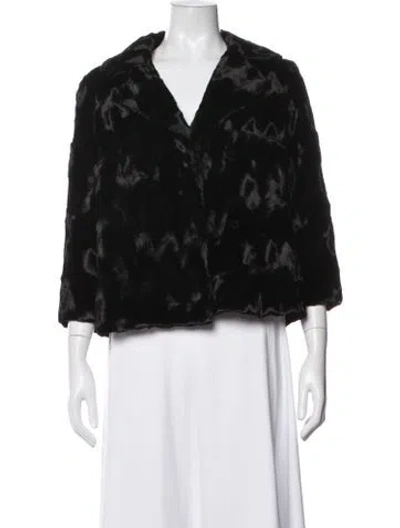 Pre-owned Milly Faux Fur Jacket In Black