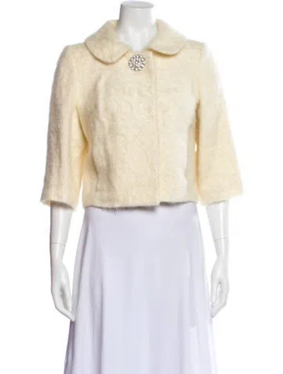 Pre-owned Milly Faux Fur Jacket In Neutral