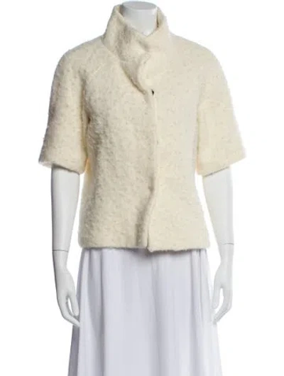 Pre-owned Milly Faux Fur Jacket In Neutral
