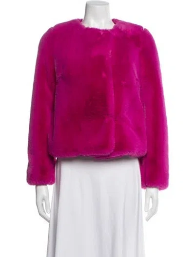 Pre-owned Milly Faux Fur Jacket In Pink