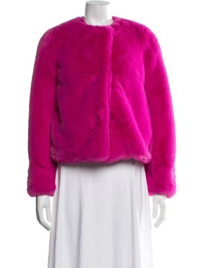 Pre-owned Milly Faux Fur Jacket In Pink