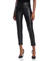 Milly Faux Leather Pants In Black