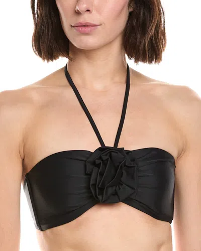 MILLY MILLY FLORAL APPLIQUE HALTER TOP