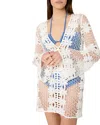 Milly Women's Floral Crochet Cover-up Minidress In White