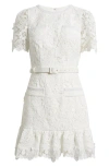 Milly Garden Lace Mini Dress In White