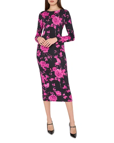 MILLY FLORAL MIDI DRESS