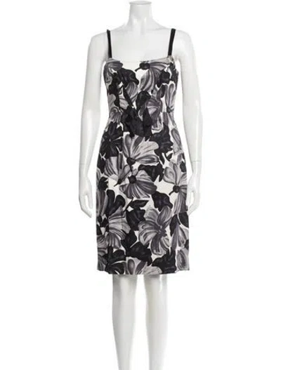 Pre-owned Milly Floral Print Knee-length Dress