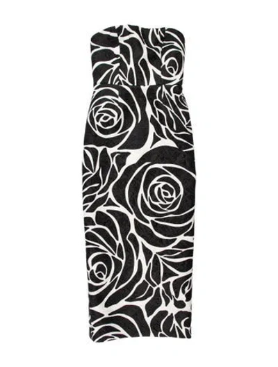 Pre-owned Milly Floral Print Midi Length Dress In Multi