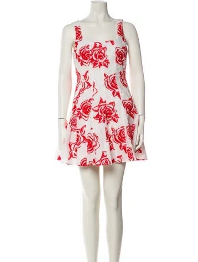 Pre-owned Milly Floral Print Mini Dress In Multi