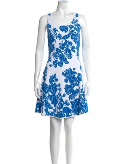 Pre-owned Milly Floral Print Mini Dress In Multi